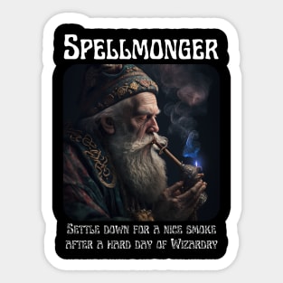 Spellmonger - after a nice day of wizardry Sticker